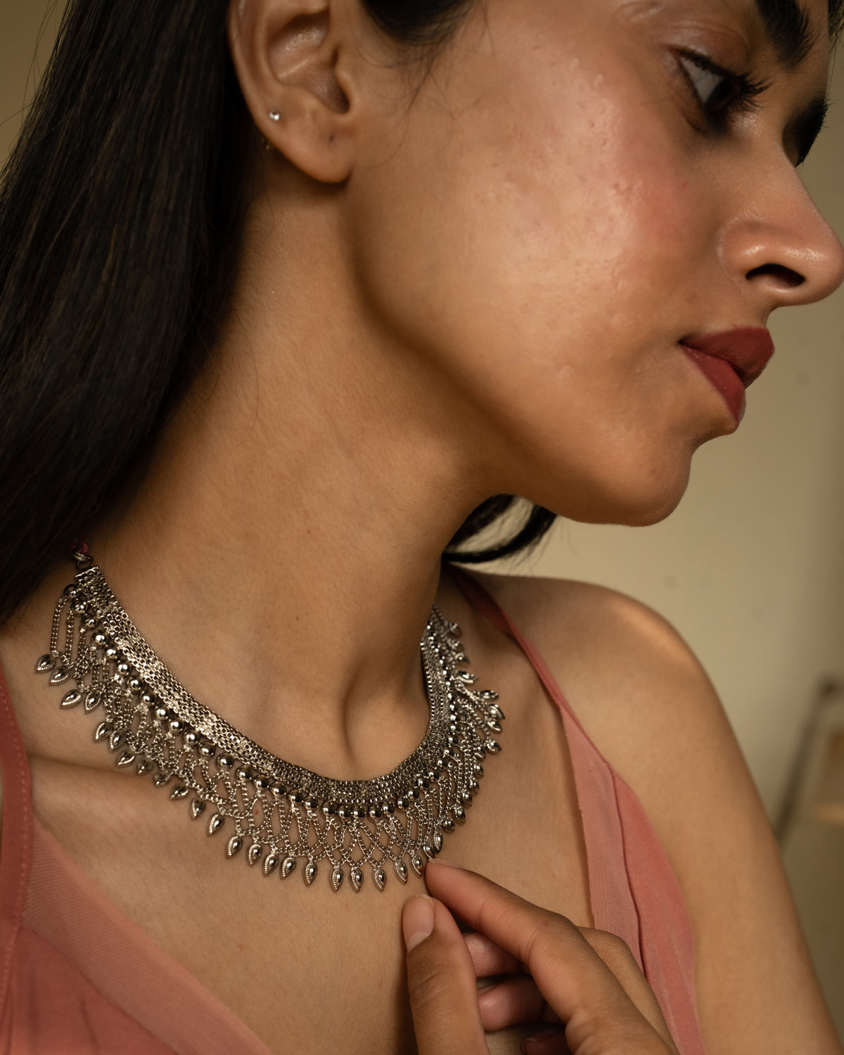Nazneen neckpiece - Silver