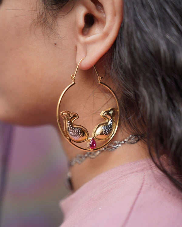 Twin Flame hoops - Gold