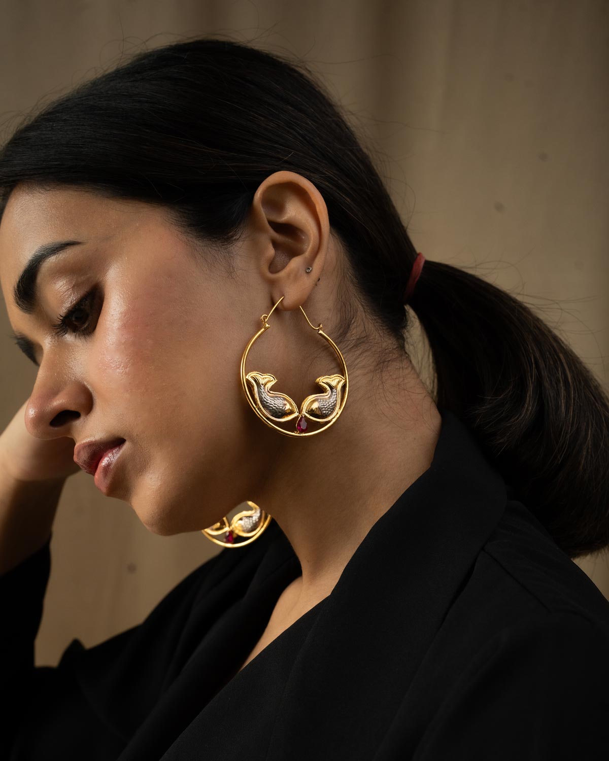 Twin Flame hoops - Gold