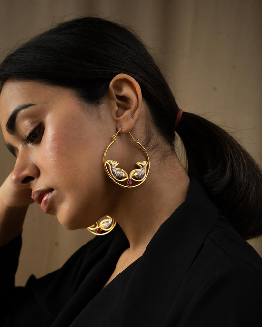 Twin Flame hoops - Gold