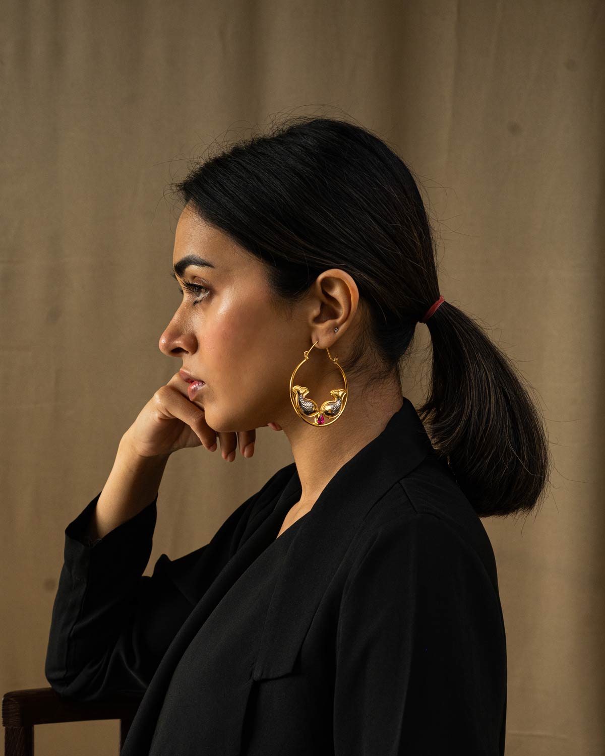 Twin Flame hoops - Gold