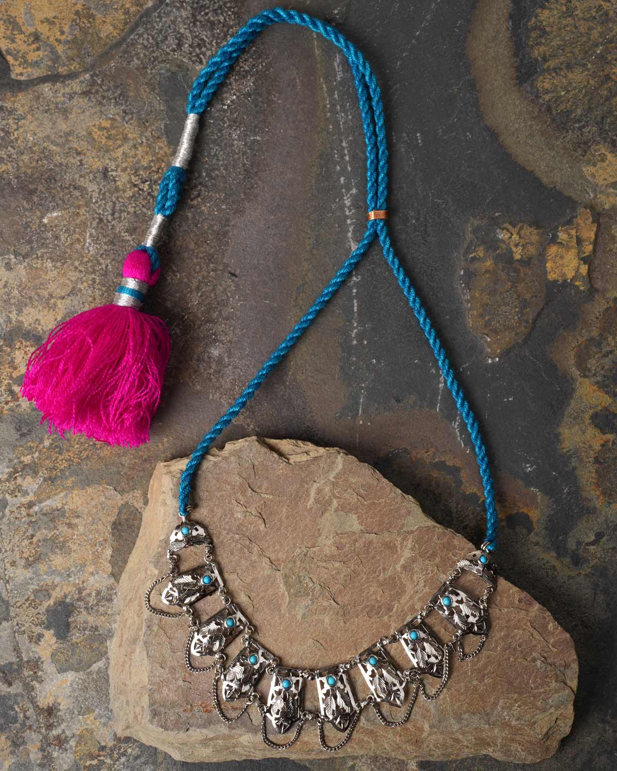 Feroza neckpiece - Silver